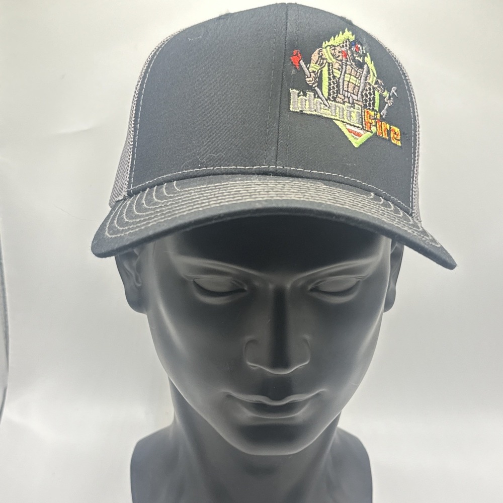 Richardson Original 112 Trucker Mesh SnapBack Hat Embroidered Fire Identifire